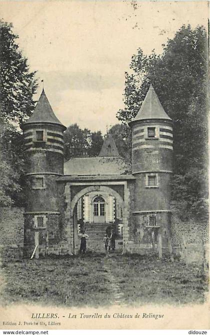 62 - Lillers - Les Tourelles du Château de Relingue - Animé - Ecrite en 1924 - Voir Scan Recto-Verso
