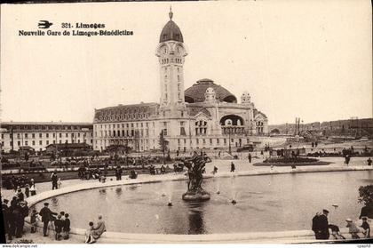 CPA Limoges Nouvelle Gare De Limoges Benedictins
