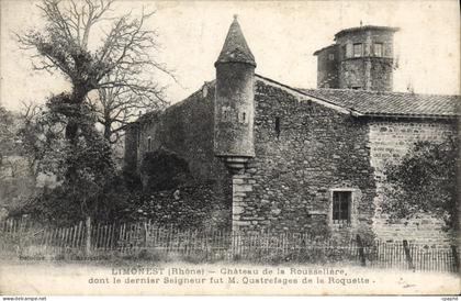 CPA Limonest Rhone Chateau de la Roussellere dont le dernier fut M Quatrefages de la Roquette