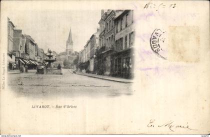 CPA Livarot Rue d'Orbec