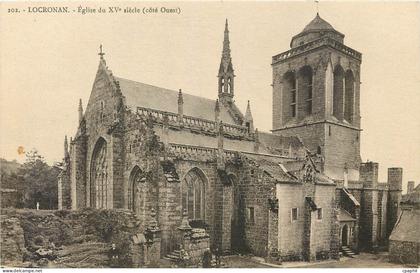 CPA Locronan Eglise du XV siecle cote Ouest