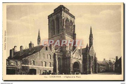 CPA Locronan L Eglise et la place