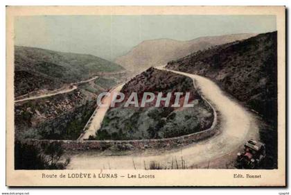 CPA Route de Lodeve a Lunas Les lacets