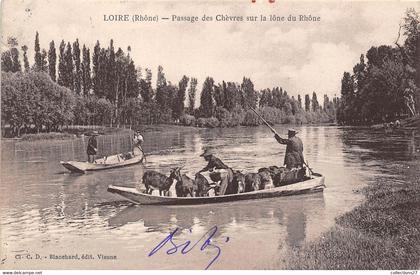 69-LOIRE-PASSAGE DES CHEVRES SUR LA LÔNE DU RHÔNE