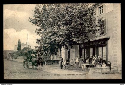 69 - LOIRE-SUR-RHONE - RESTAURANT DUMAS - MENU AU VERSO