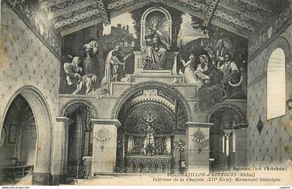 CPA Chatillon d'Azergues (Rhone) Interieur de la Chapelle (XIIe Siecle)