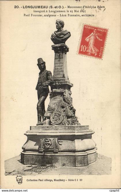 Longjumeau CPA Monument d'aDolphe Adam