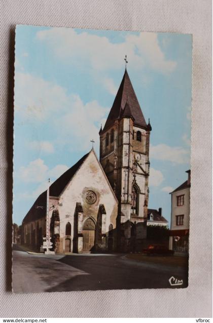 Cpm, Longny au Perche l'église saint Martin, Orne 61