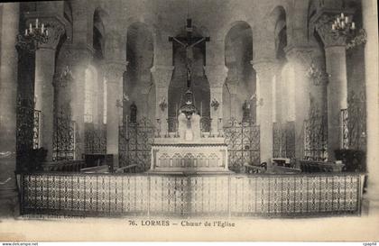 CPA Lormes Choeur De I'Eglise