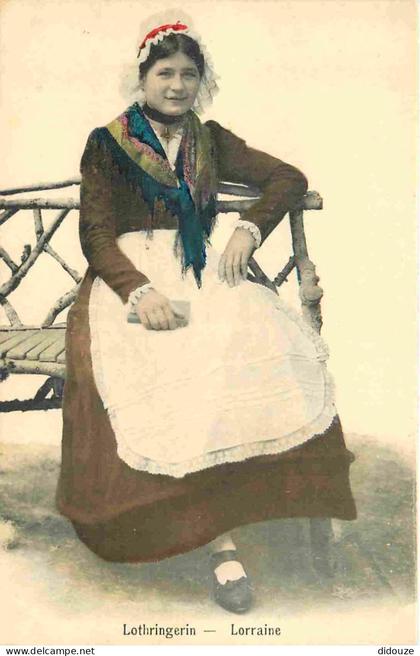 Carte Postale Ancienne - France - Lorraine - Lothringerin - lorraine - Animée - Folklore Scènes et Types - Colorisée - P