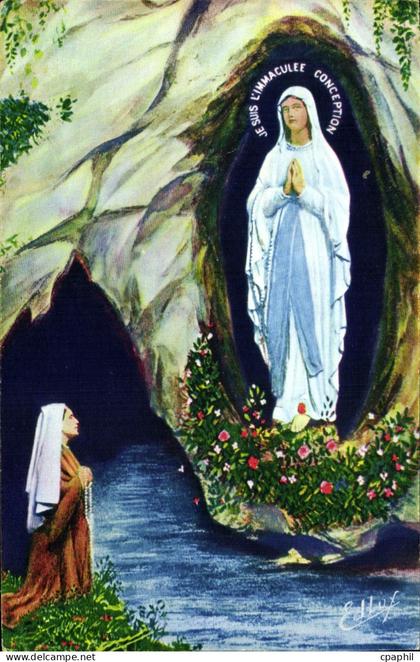 CPA Lourdes L'Apparition