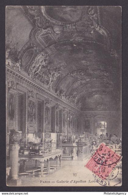 FRANCE, Postcard, Paris, Galerie d'Apollon, Louvre