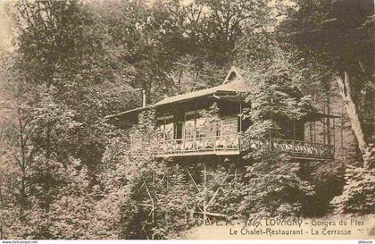 Carte Postale Ancienne - 74 - Lovagny - Gorges du fier le chalet-restaurant la terrasse - CPA - Oblitération de 1923 - V