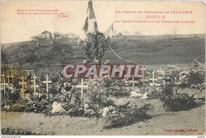 CPA Luneville Les Tombes francaises pres du Cimetiere du Luneville