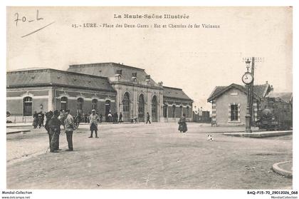 BAQP15-1104-70 - LURE - Place des deux gares - Est et chemins de fer vicinaux