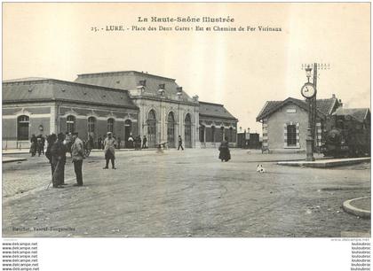 LURE PLACE DES DEUX GARES EST ET CHEMINS DE FER  VICINAUX