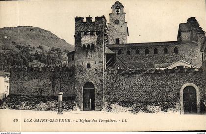 CPA Luz Saint Sauveur l'Eglise des Templiers