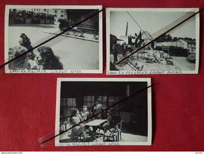 5 Photos  - Lyon 1947 - Cirque Amar