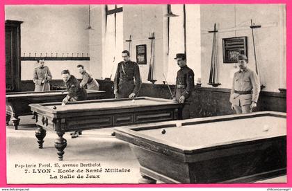 Lyon - Ecole de Santé Militaire - La Salle de Jeux - Billard - Animée - Papeterie FOREL 15, avenue Berthelot
