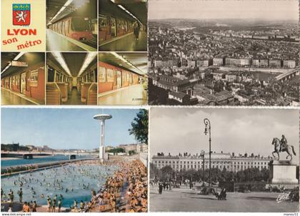 LYON - Lot de 7 CPSM