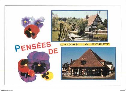 27 - Lyons la Forêt - Multivues - Pensées - Fleurs - CPM - Voir Scans Recto-Verso