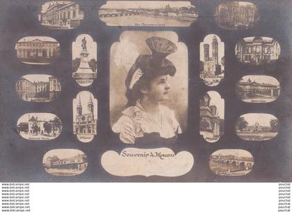 L16-71) MACON - SOUVENIR - CARTE PHOTO MULTIVUES - EDIT. FAURE A MACON - EN 1906 - ( 2 SCANS )
