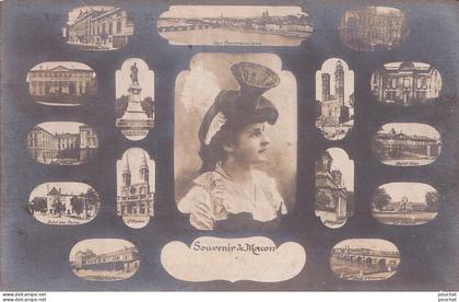 L16-71) MACON - SOUVENIR - CARTE PHOTO MULTIVUES - EDIT. FAURE A MACON - EN 1906 - ( 2 SCANS )