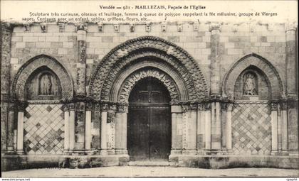 CPA Maillezais Facade de L'Eglise