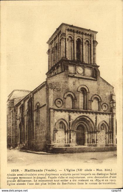 CPA Maillezais Vendee l'eglise XII isecle  Mon hist