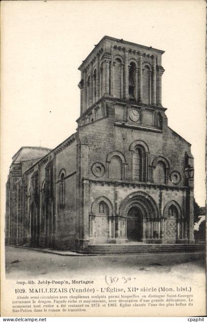 CPA Maillezais Vendee l'eglise XII siecle mon hist