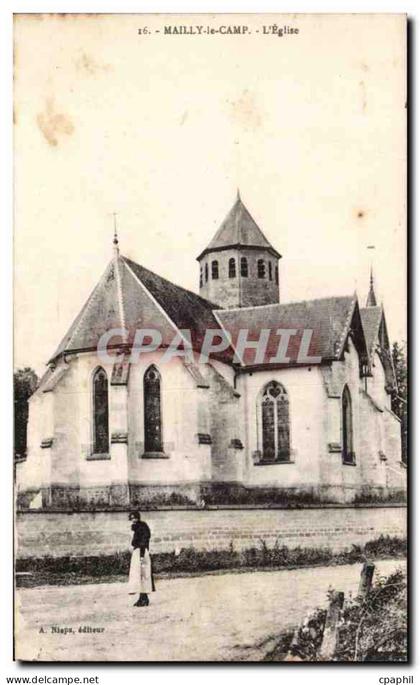 CPA Mailly le Camp L'eglise