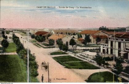 CPA Militaria Mailly le Camp Entree du camp La manutention