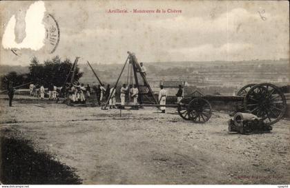 Mailly le Camp - Artillerie - Manoeuvre de la Chevre Goat - CPA