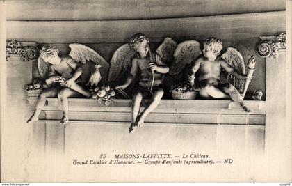 Maisons Laffitte - Le Chateau - Grand Escalier d Honneur Ange Angel - CPA