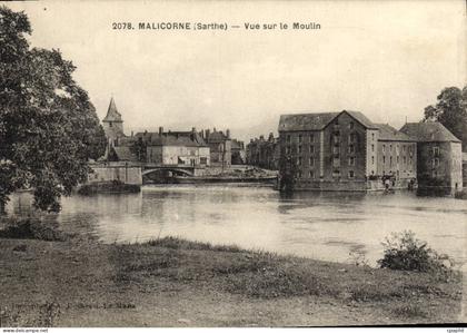 CPA Malicorne Vue Sur Le Moulin
