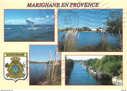 Carte Postale - 13 - Marignane - Multivues - Blasons - Flamme Postale de Marignane - CPM - Voir Scans Recto-Verso - Posc