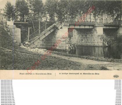 94.  Pont détruit à MAROLLES EN BRIE .