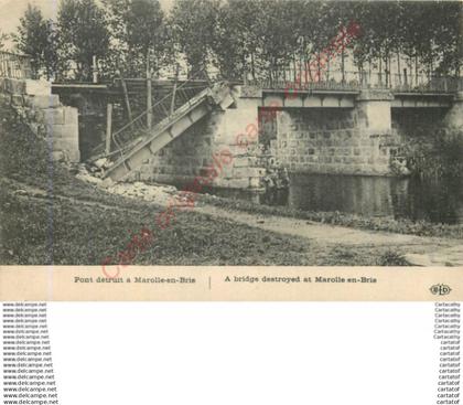 94.  Pont détruit à MAROLLES EN BRIE .