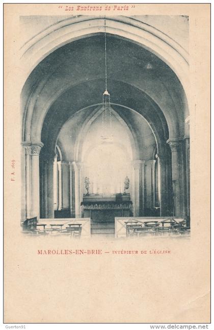 ( CPA 94 )  MAROLLES-EN-BRIE  /  Intérieur de l'Église -