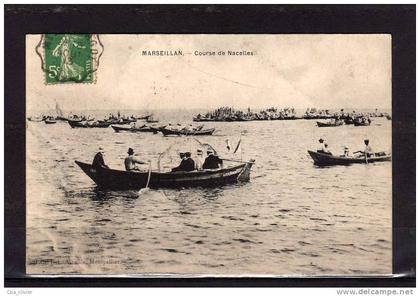 34 MARSEILLAN Fete Locale, Course de Nacelles, Barques, ed Albaille, 1913