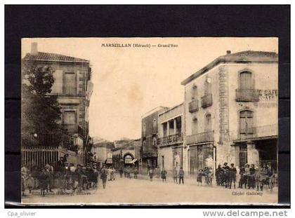 34 MARSEILLAN Grande Rue, très animée, ed Galbiaty, 191?