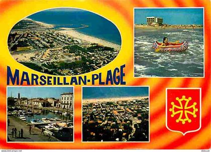34 - Marseillan Plage - Multivues - Blasons - CPM - Voir Scans Recto-Verso