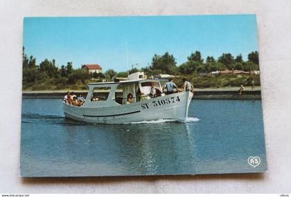 Cpm 1985, Marseillan plage, le bateau promenade, Hérault 34