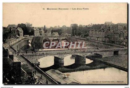 CPA Mayenne Mayenne les Deux Ponts
