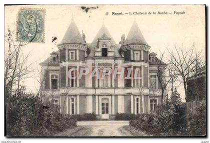 CPA Mayet chateau de la Roche facade