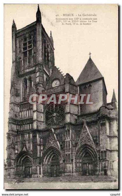 CPA Meaux la cathedrale