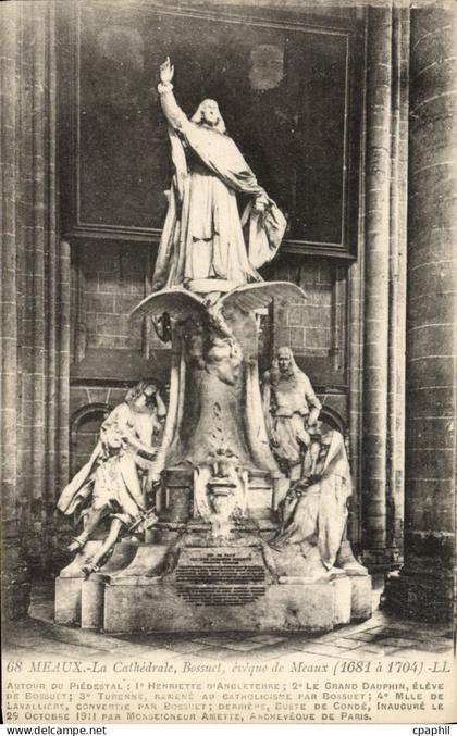 CPA Meaux La Cathedrale Bossuet eveque de Meaux