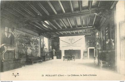 CPA Meillant Cher le chateau la salle d'Armes