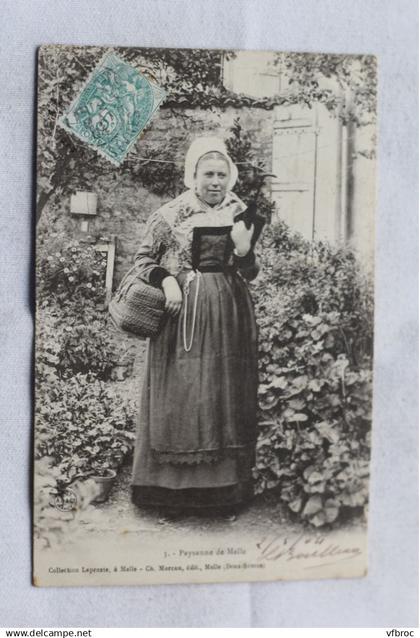 Cpa 1904, paysanne de Melle, folklore, Deux Sèvres 79