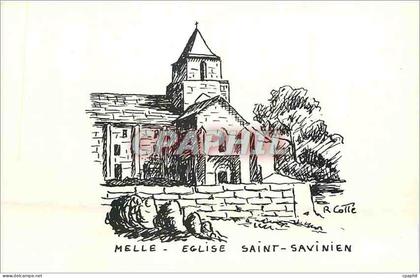 CPM Melle Eglise Saint Savinien
